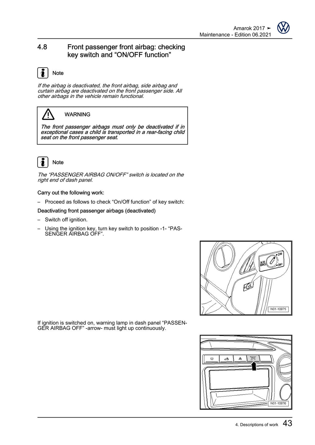 Workshop manual sample — interior (page 47)