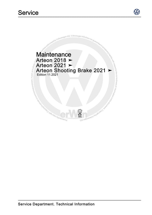 Workshop manual sample — cover (page 1)
