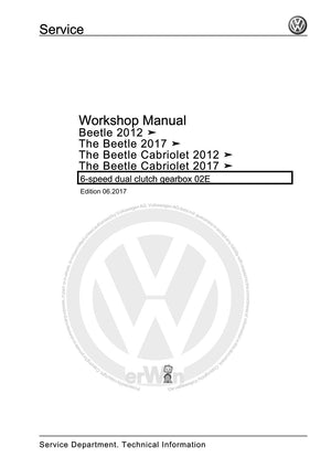 Workshop manual sample — cover (page 1)