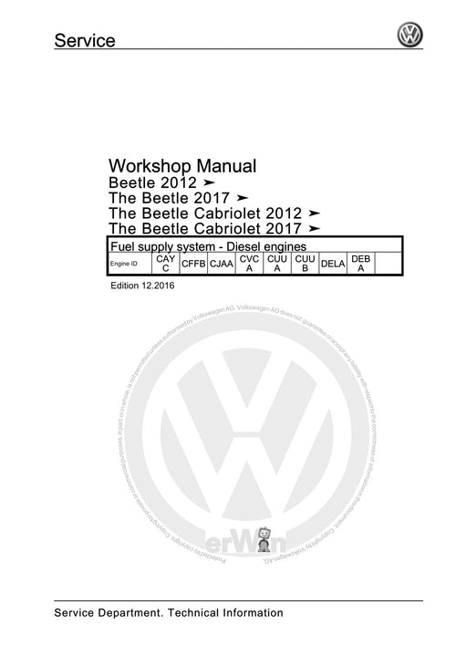 Workshop manual sample — cover (page 1)