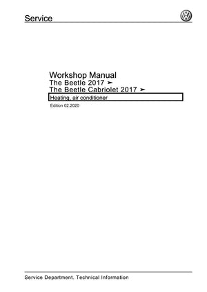 Workshop manual sample — cover (page 1)