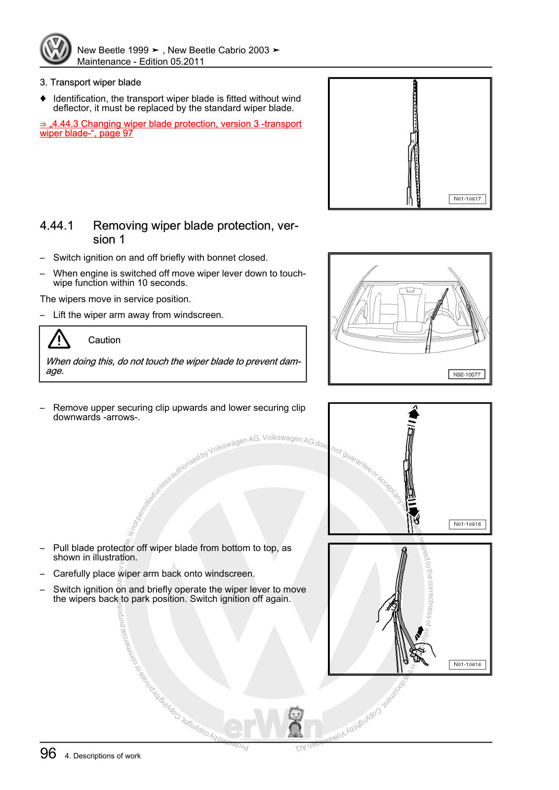 Workshop manual sample — interior (page 100)