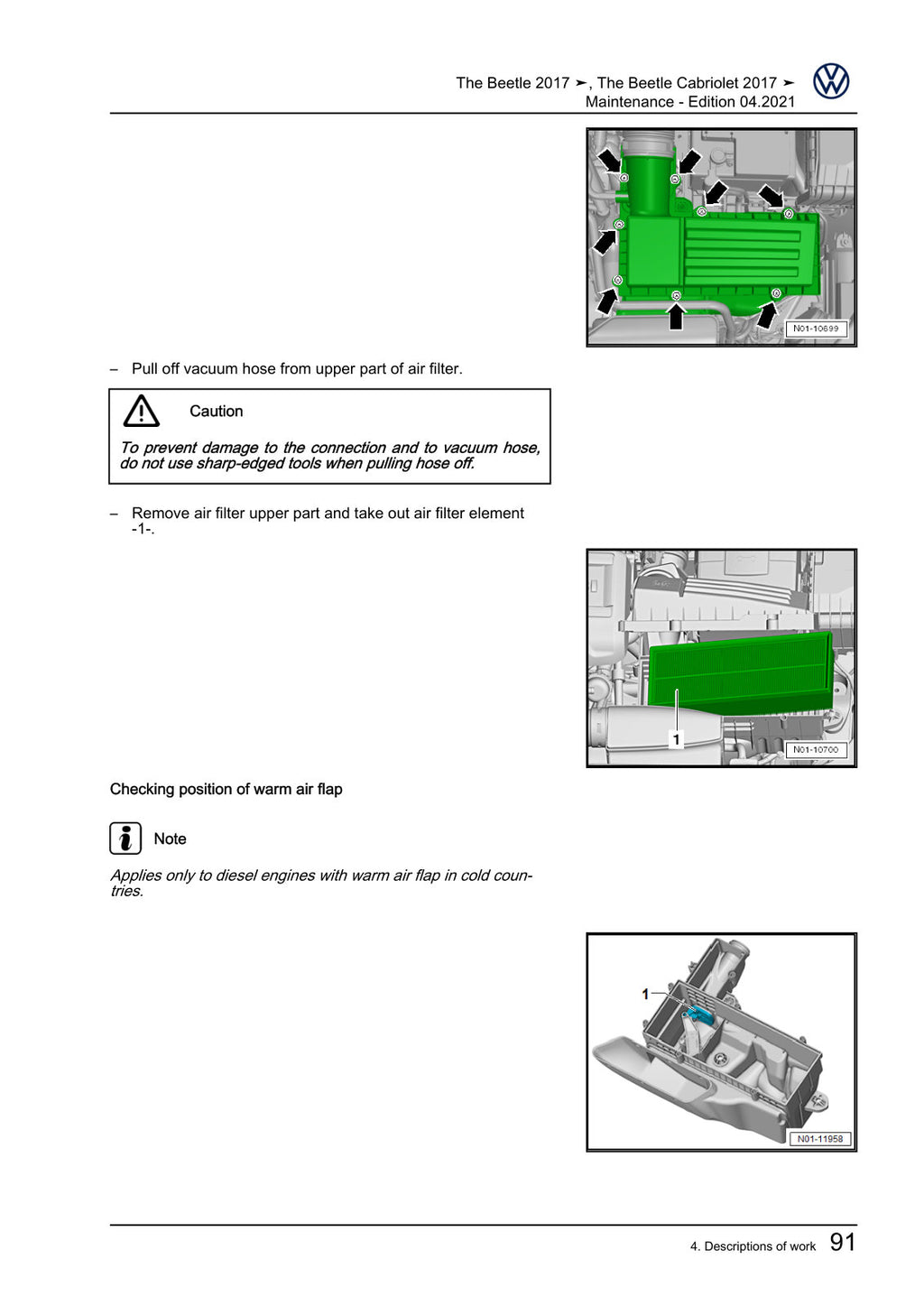 Workshop manual sample — interior (page 95)