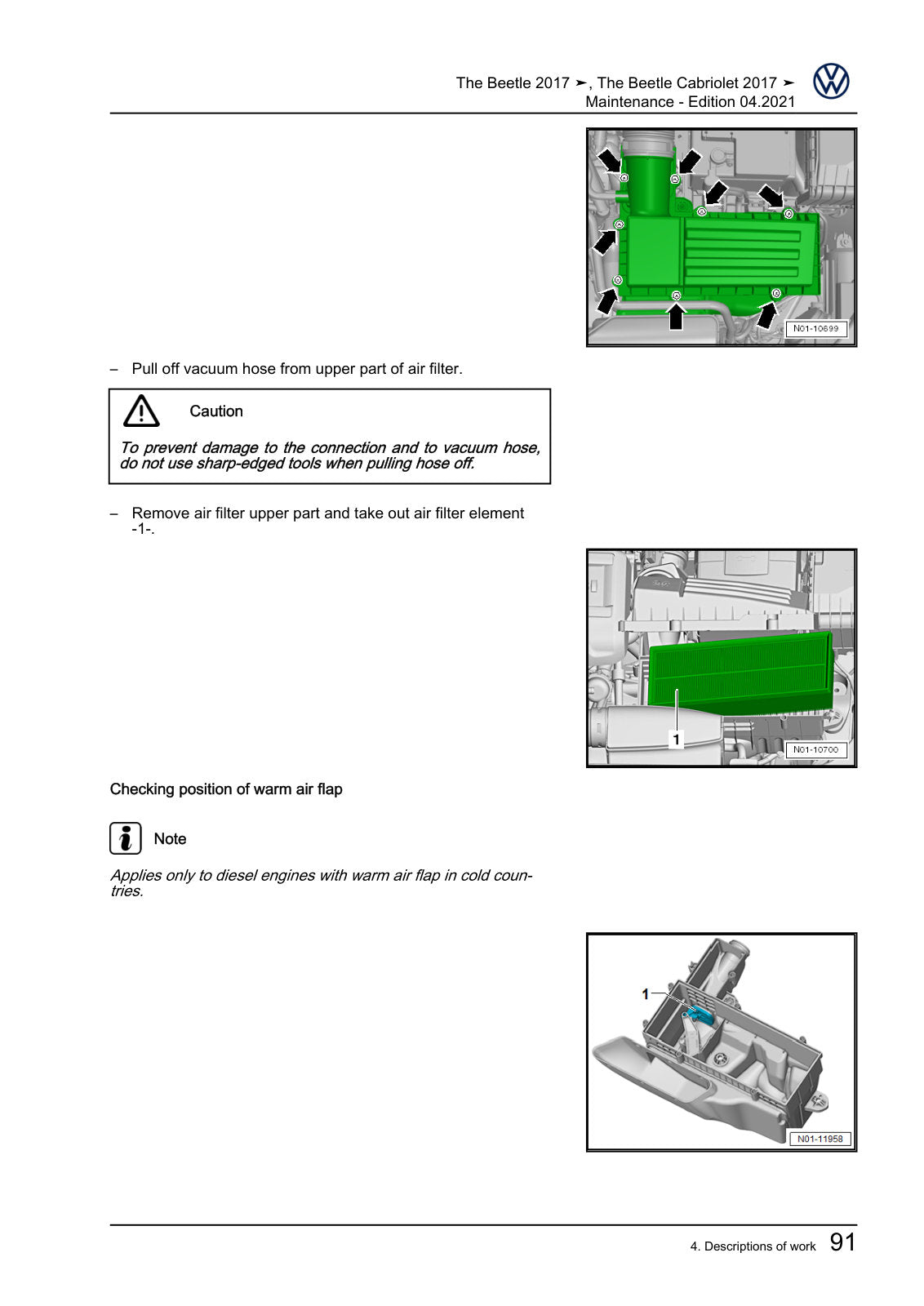 Workshop manual sample — interior (page 95)