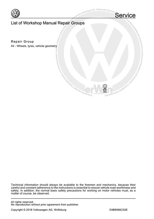 Workshop manual sample — contents (page 2)