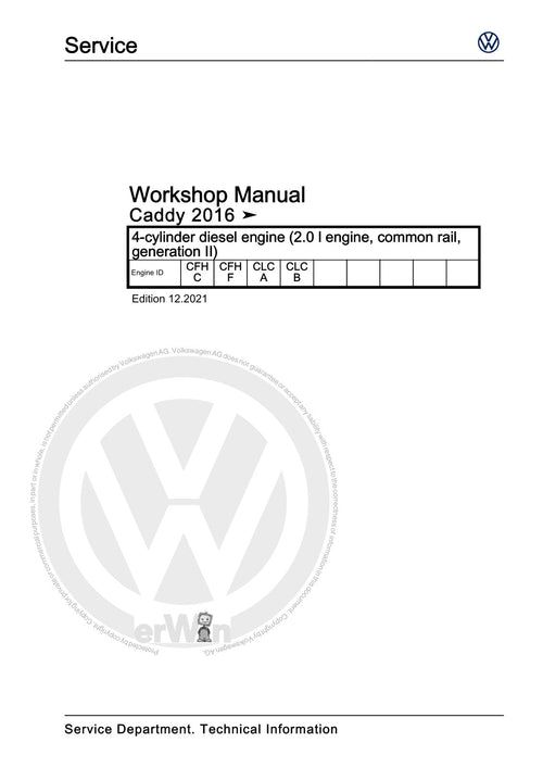 Workshop manual sample — cover (page 1)