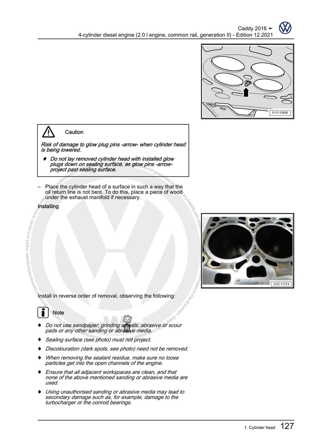 Workshop manual sample — interior (page 133)