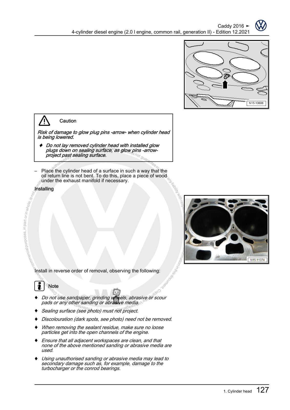 Workshop manual sample — interior (page 133)