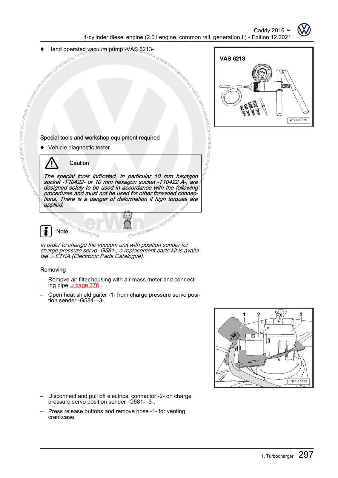 Workshop manual sample — interior (page 303)