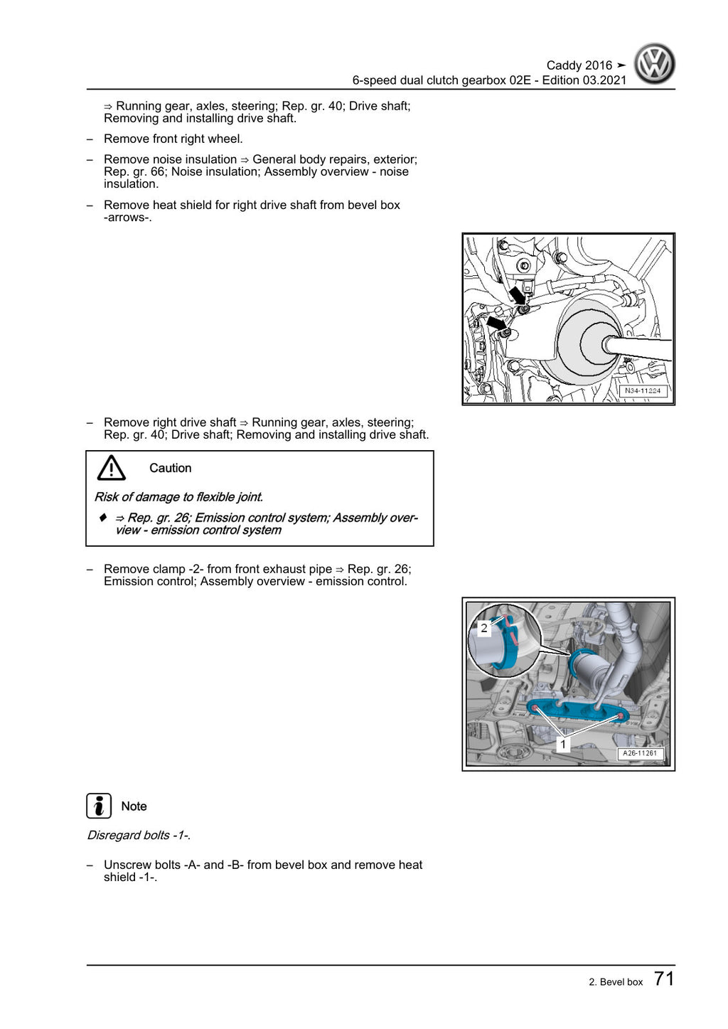 Workshop manual sample — interior (page 75)