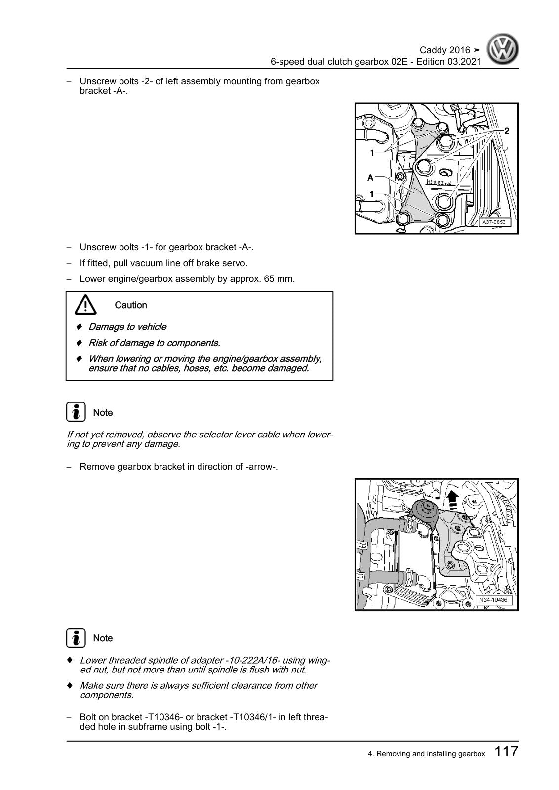 Workshop manual sample — interior (page 121)