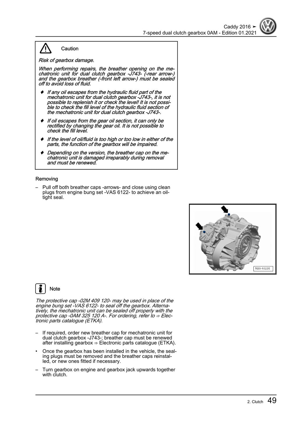 Workshop manual sample — interior (page 53)