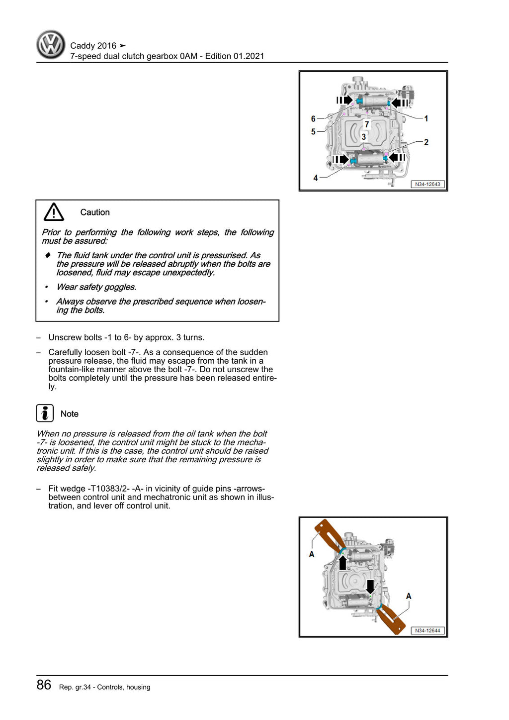 Workshop manual sample — interior (page 90)