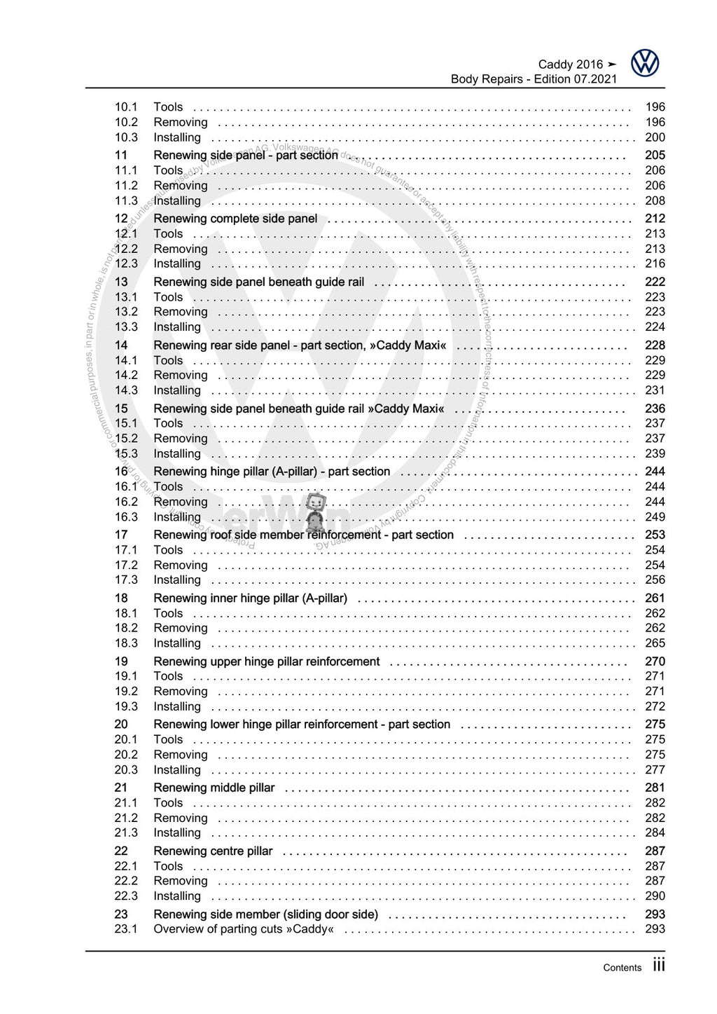 Workshop manual sample — interior (page 5)