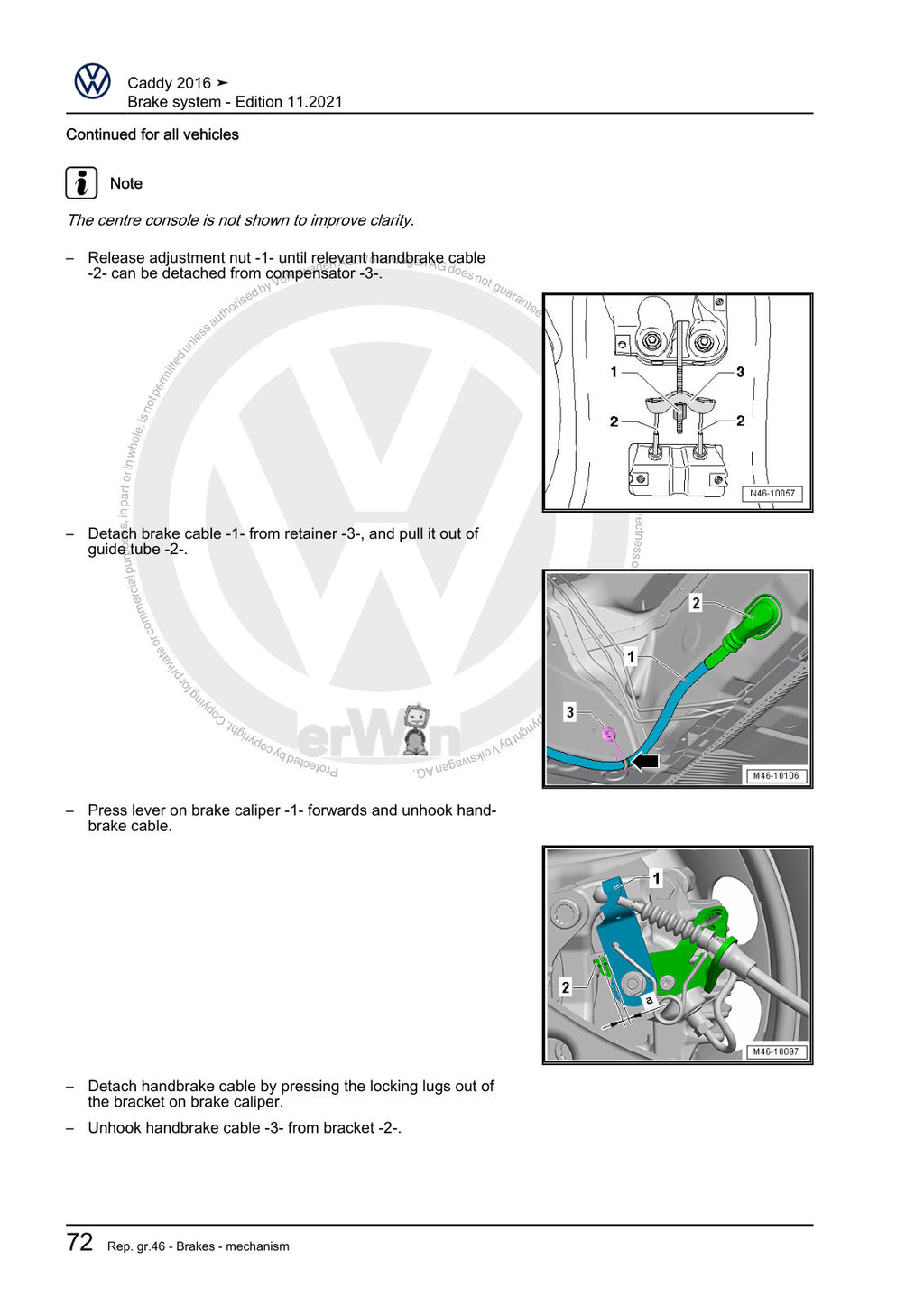 Workshop manual sample — interior (page 76)