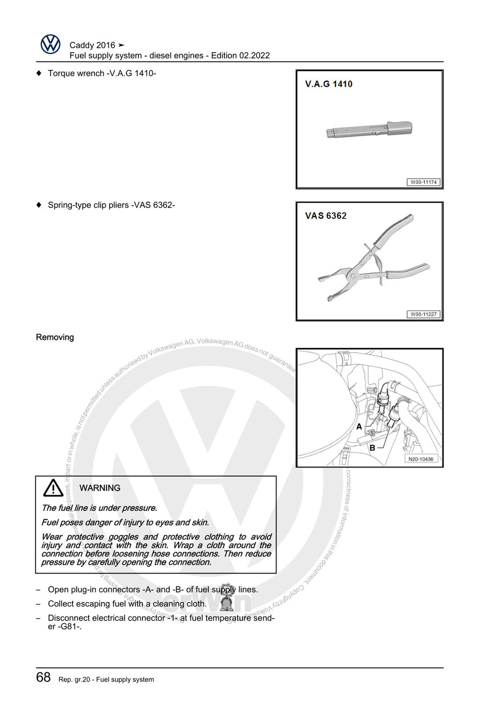 Workshop manual sample — interior (page 72)