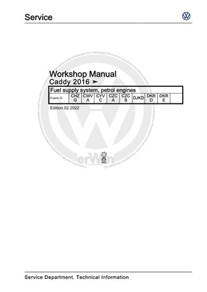 Workshop manual sample — cover (page 1)