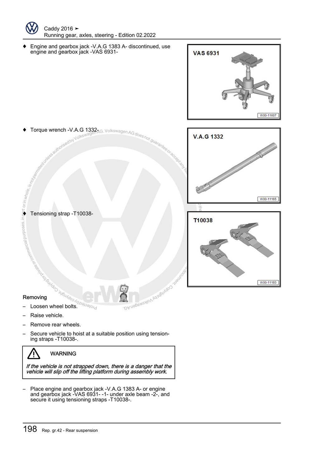 Workshop manual sample — interior (page 204)