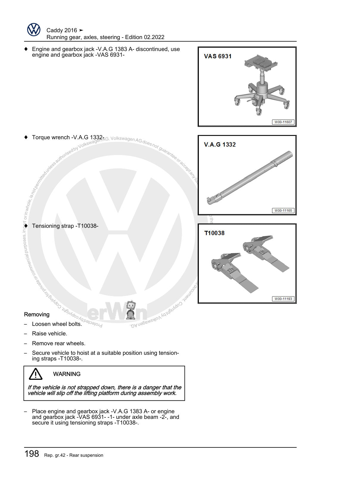 Workshop manual sample — interior (page 204)