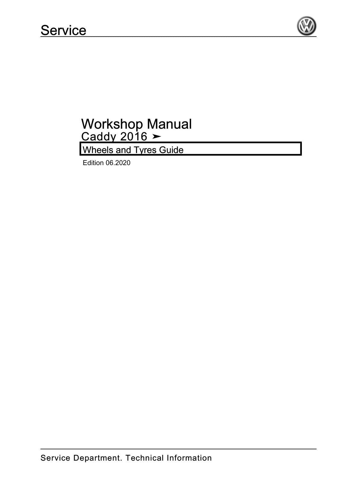 Workshop manual sample — cover (page 1)