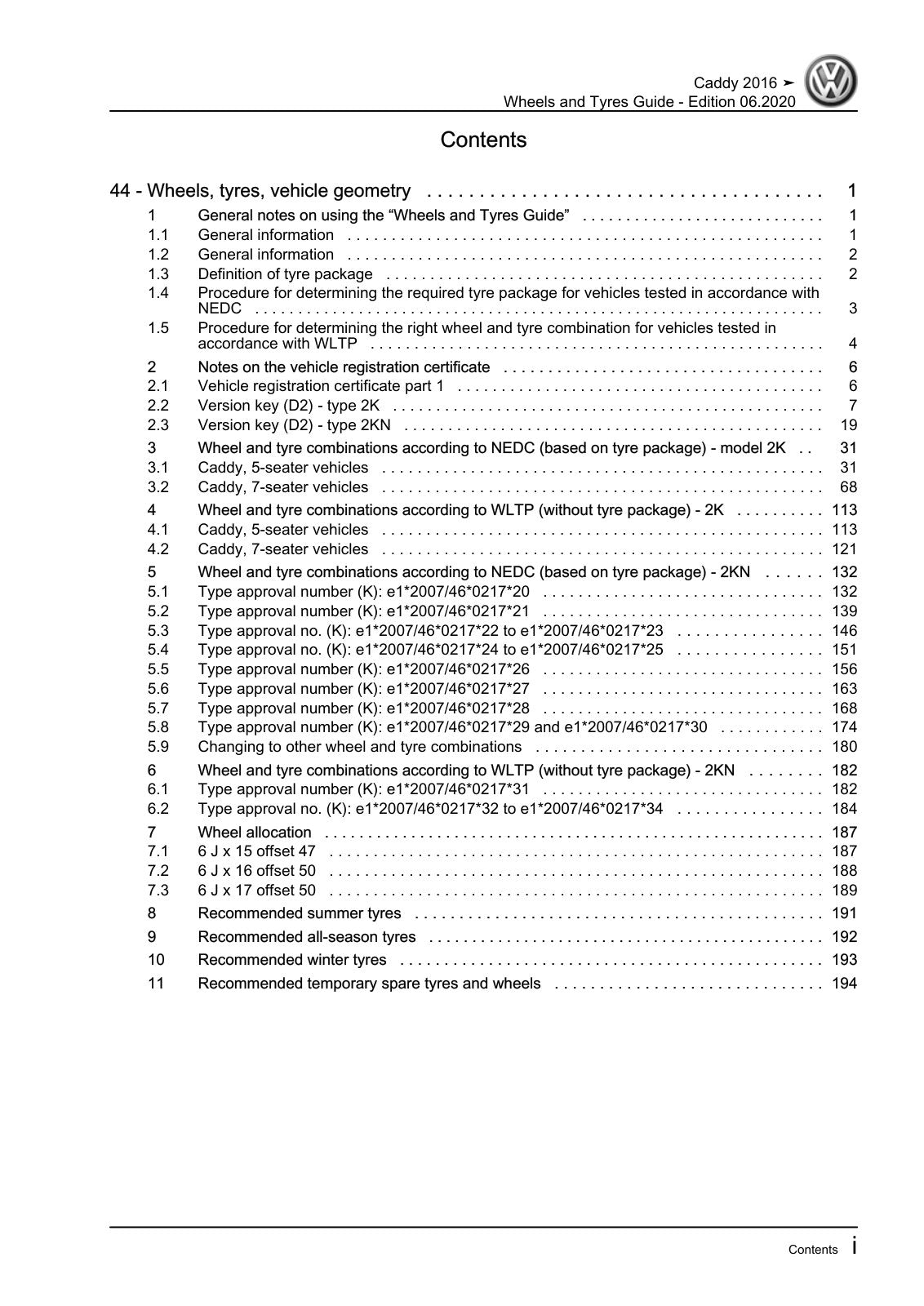 Workshop manual sample — contents/overview (page 3)