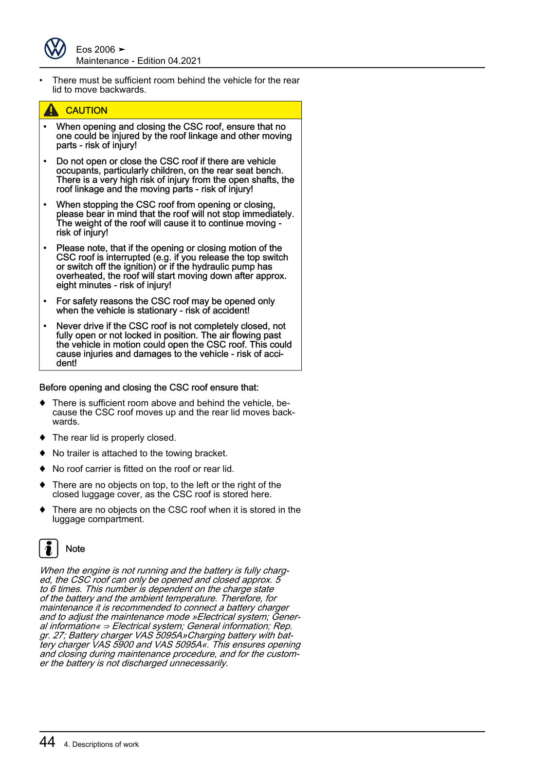 Workshop manual sample — interior (page 48)