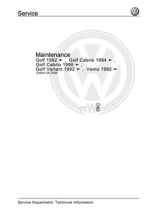 Workshop manual sample — cover (page 1)