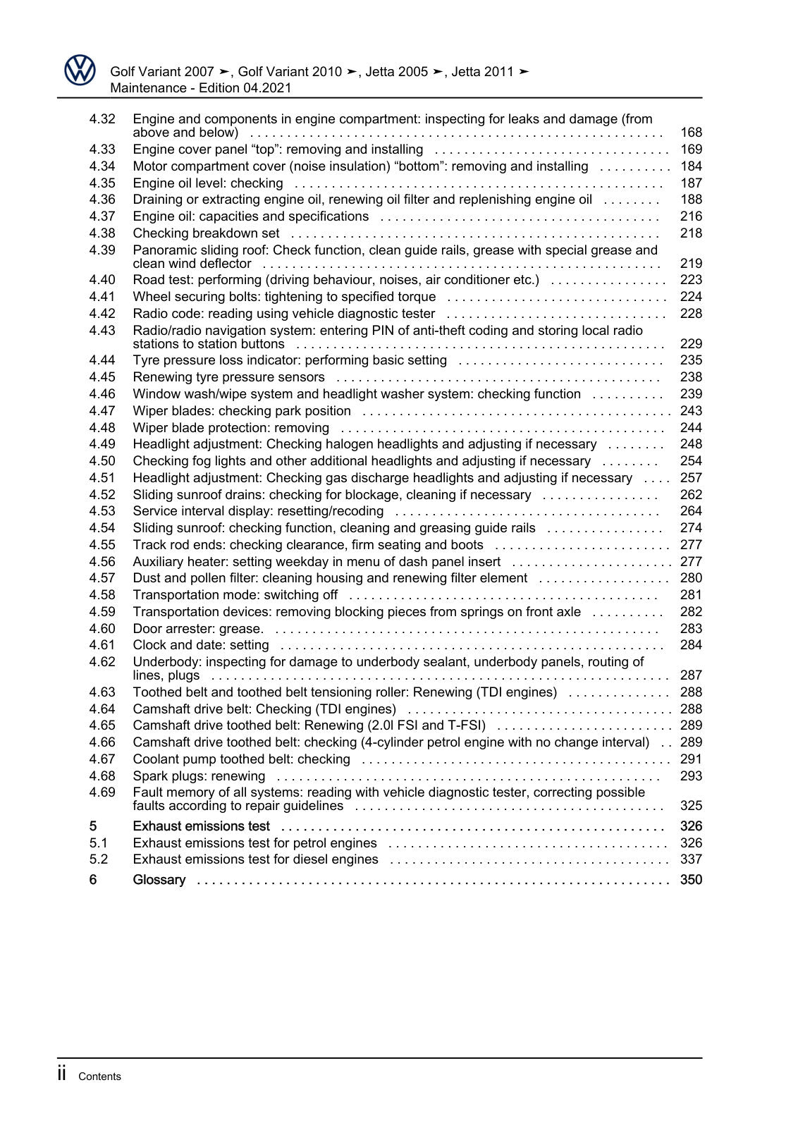 Workshop manual sample — interior (page 4)