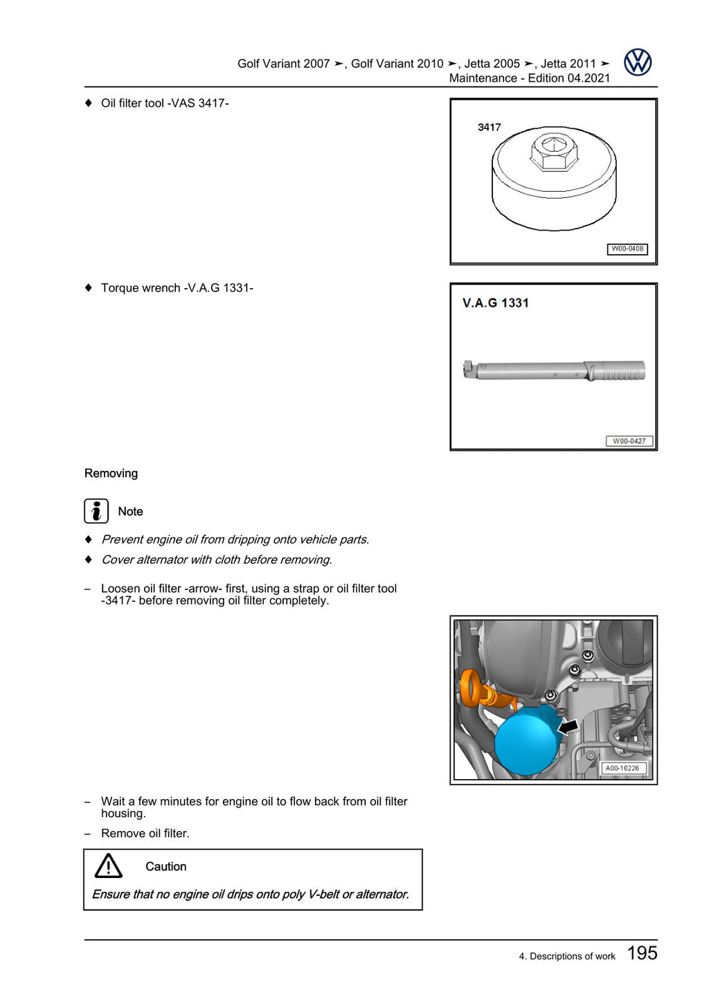 Workshop manual sample — interior (page 199)