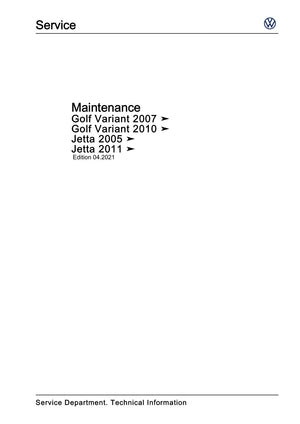 Workshop manual sample — cover (page 1)