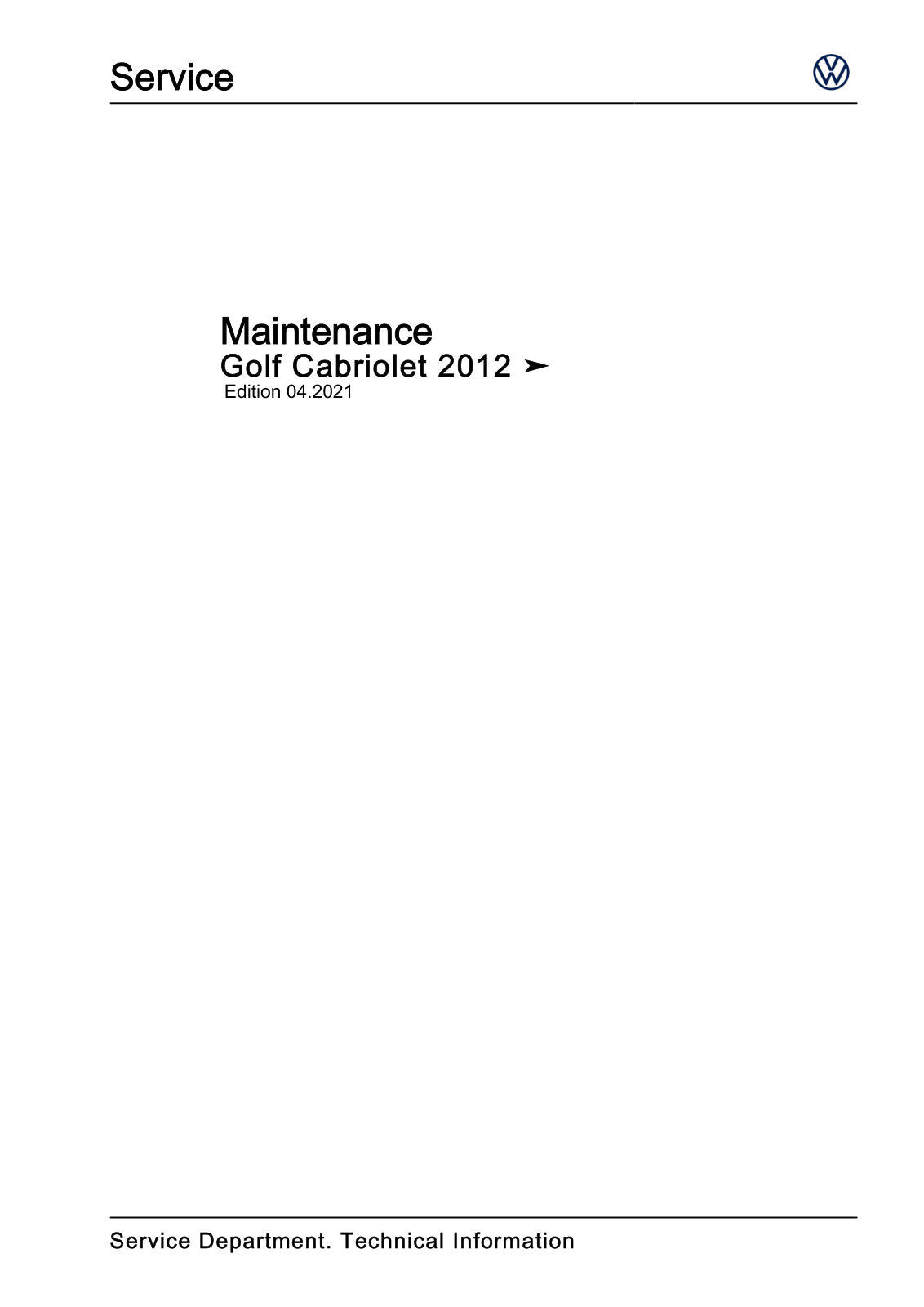 Workshop manual sample — cover (page 1)