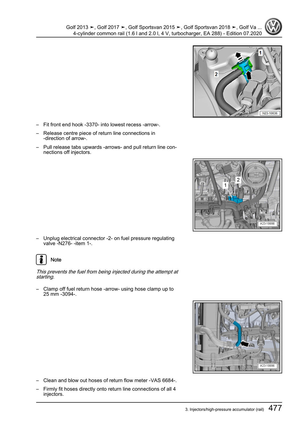 Workshop manual sample — interior (page 485)