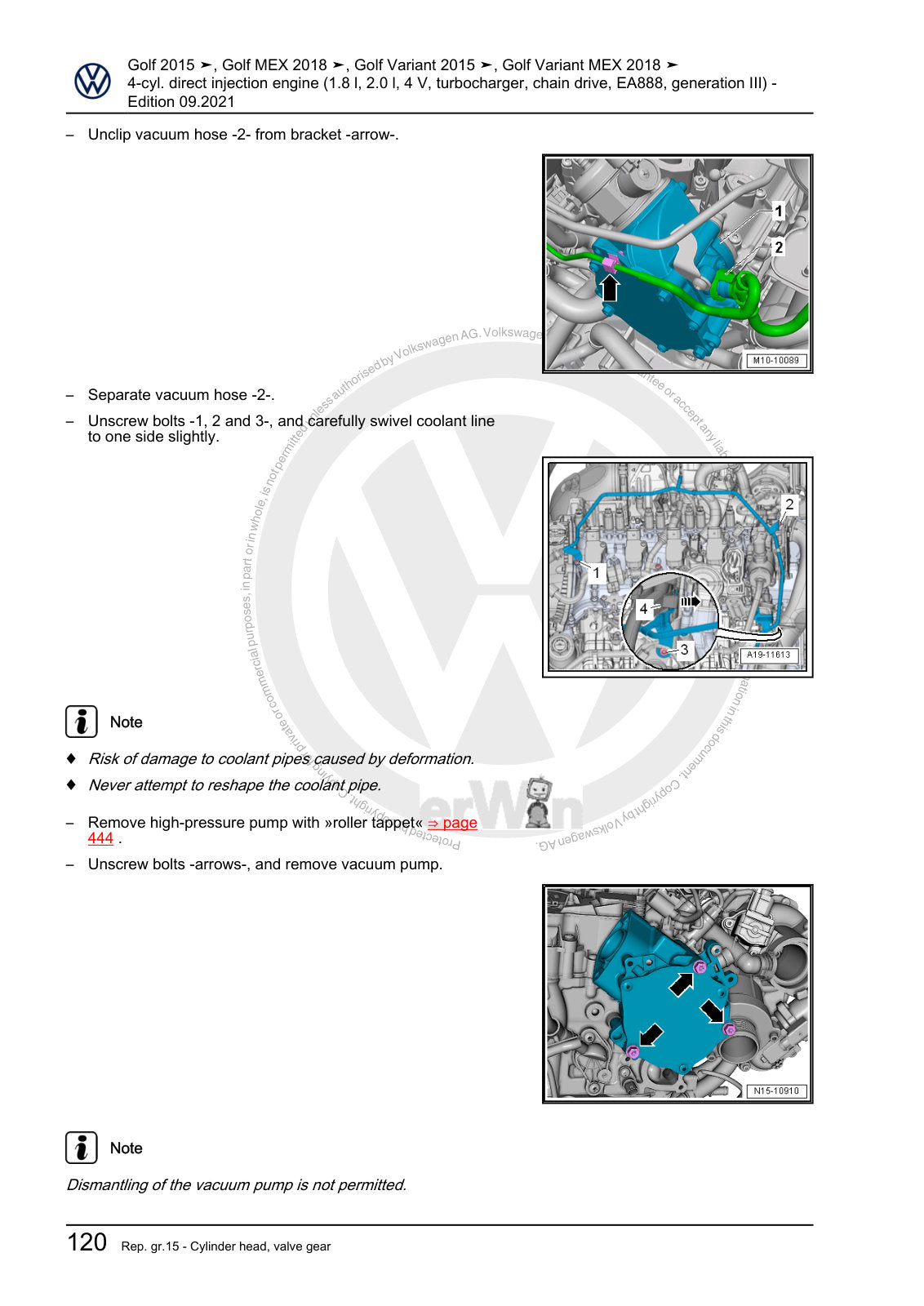 Workshop manual sample — interior (page 128)