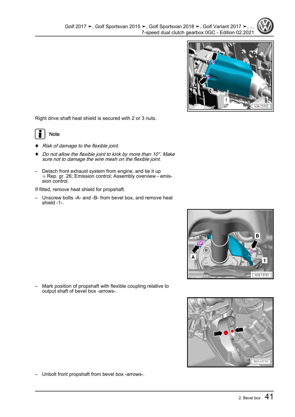 Workshop manual sample — interior (page 45)