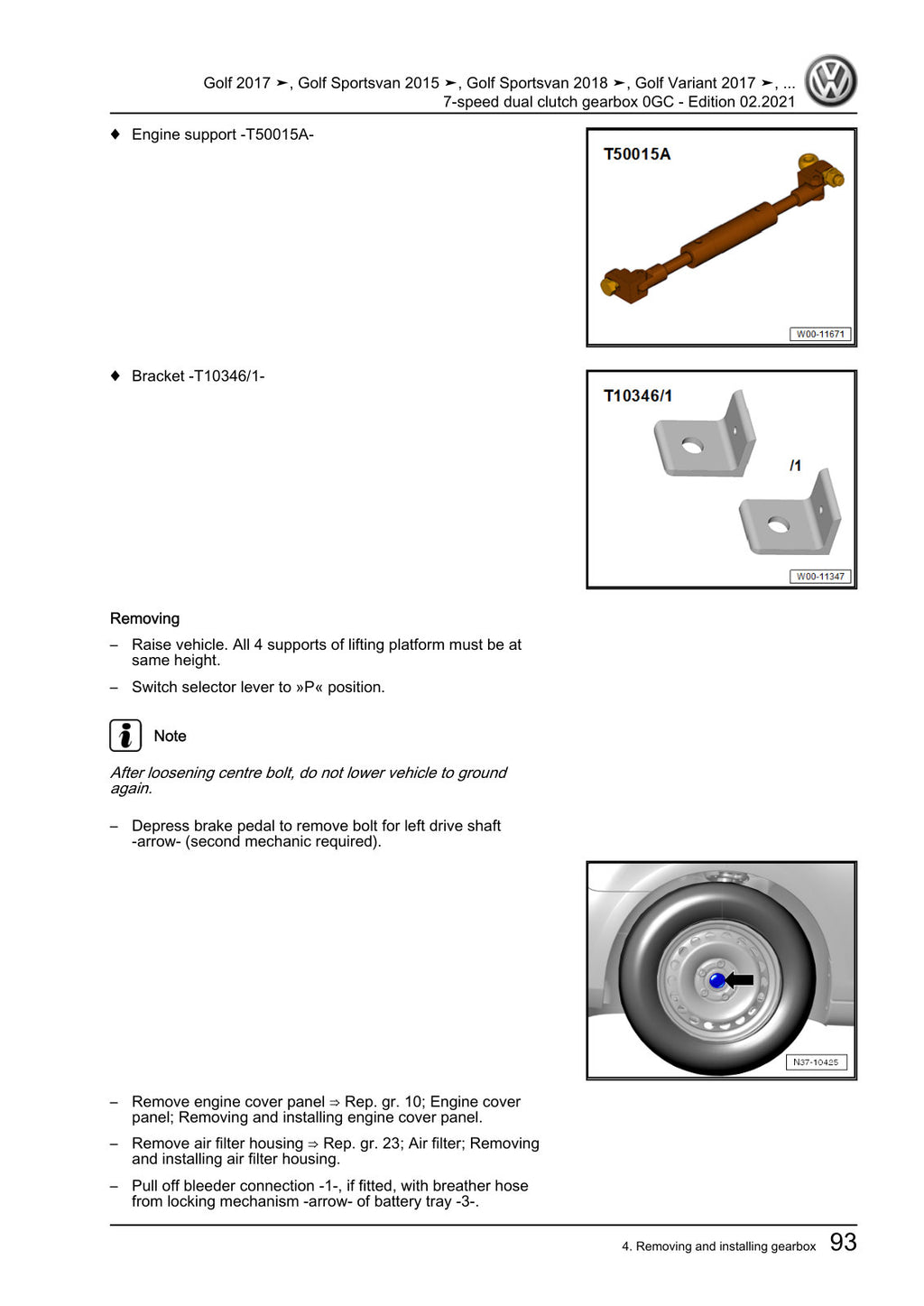 Workshop manual sample — interior (page 97)