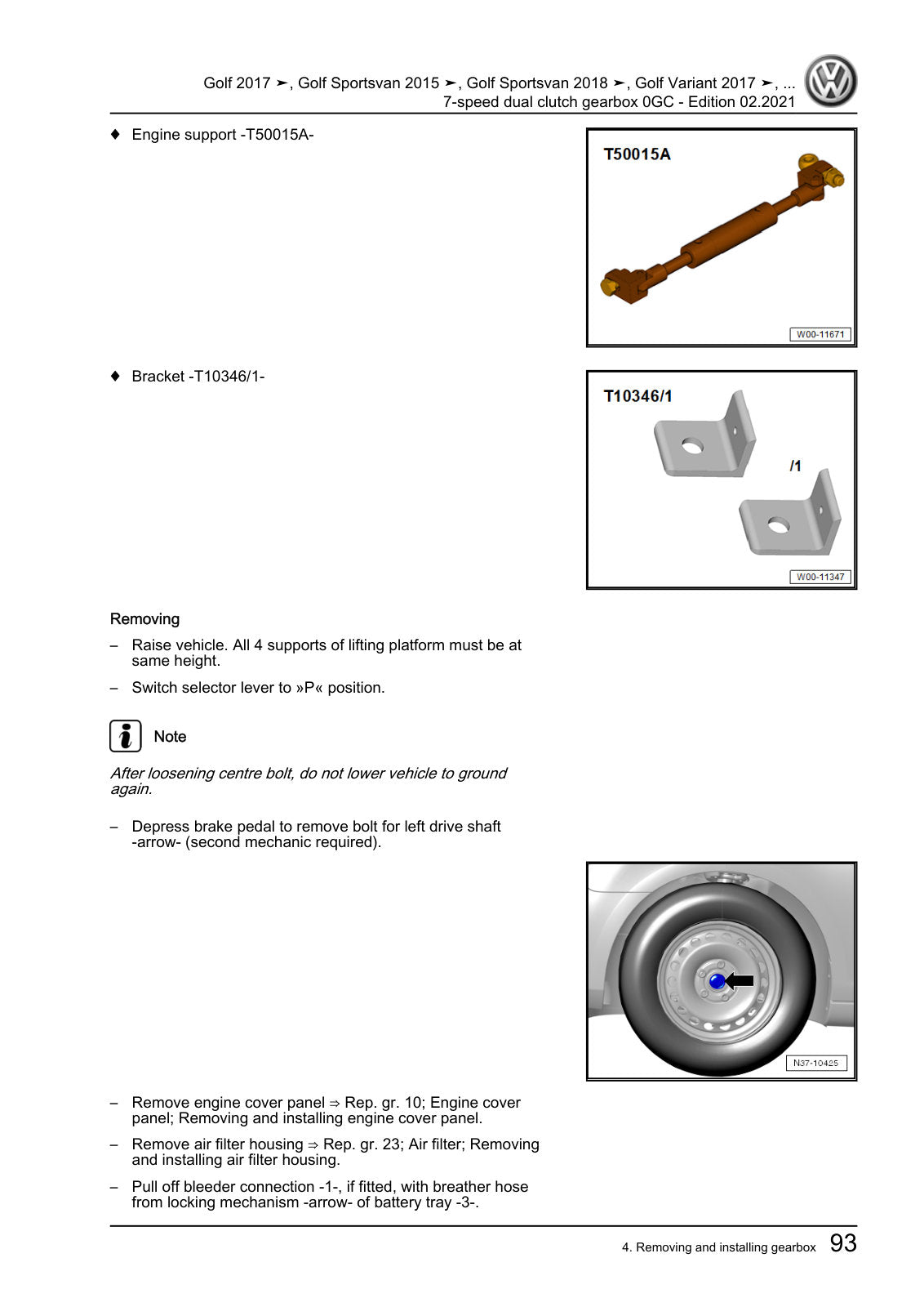 Workshop manual sample — interior (page 97)