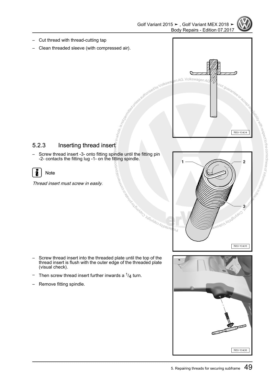 Workshop manual sample — interior (page 55)