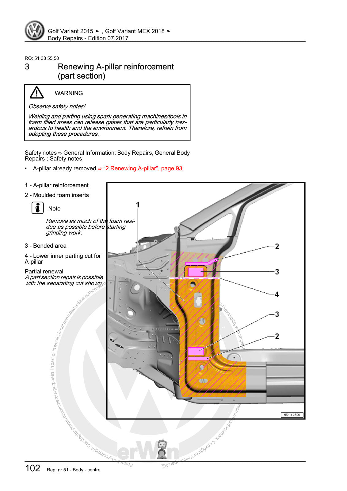 Workshop manual sample — interior (page 108)