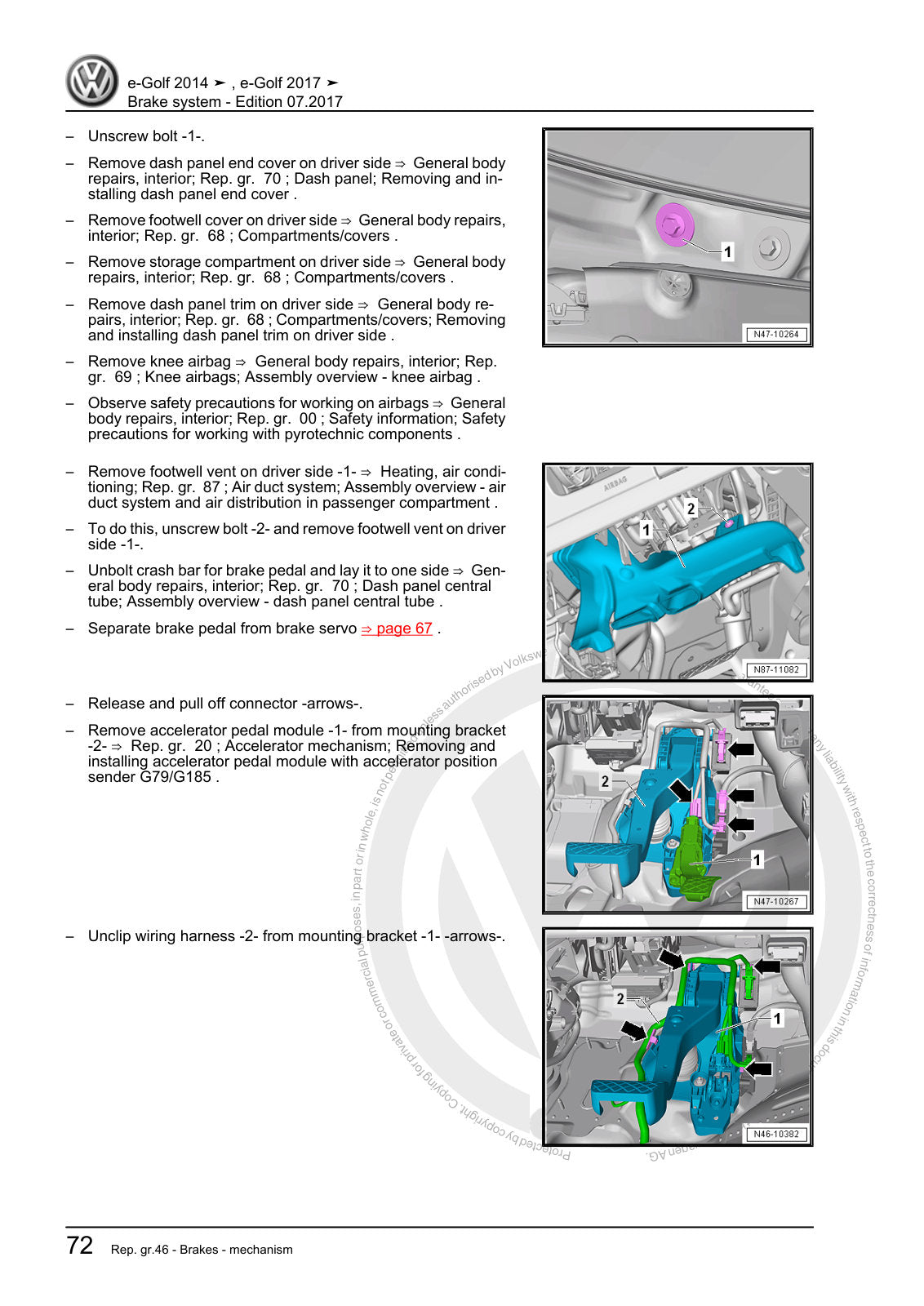 Workshop manual sample — interior (page 76)