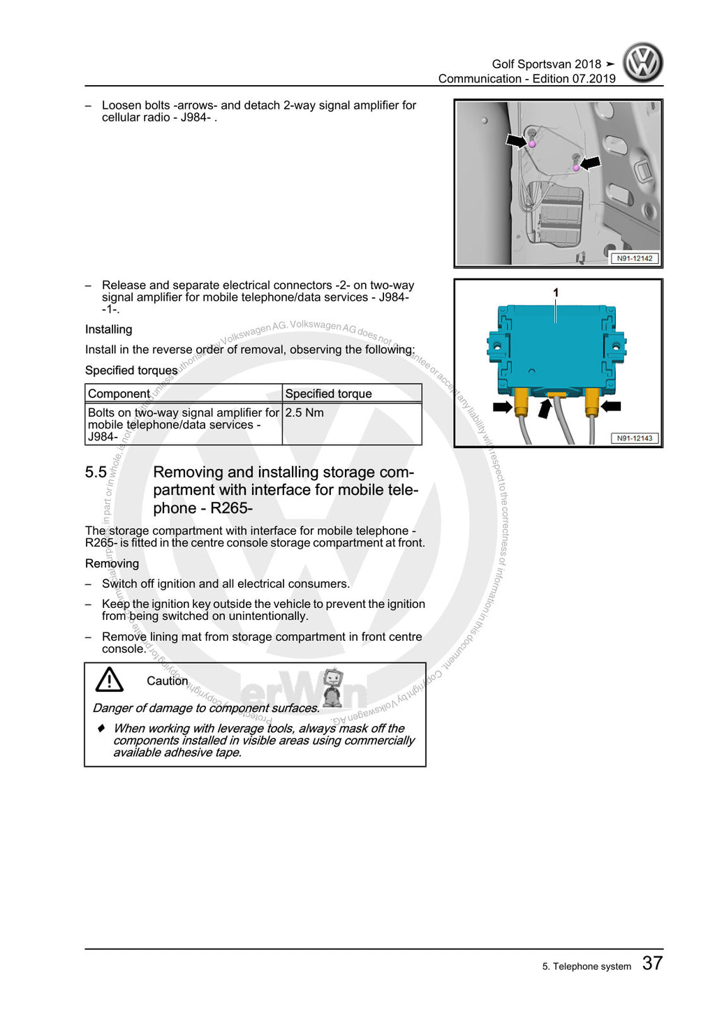 Workshop manual sample — interior (page 41)