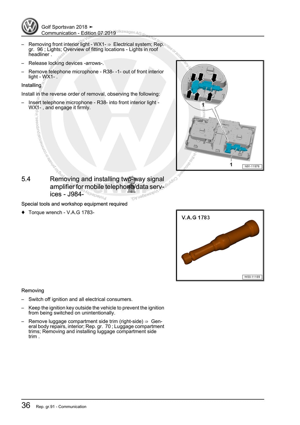 Workshop manual sample — contents/overview (page 40)