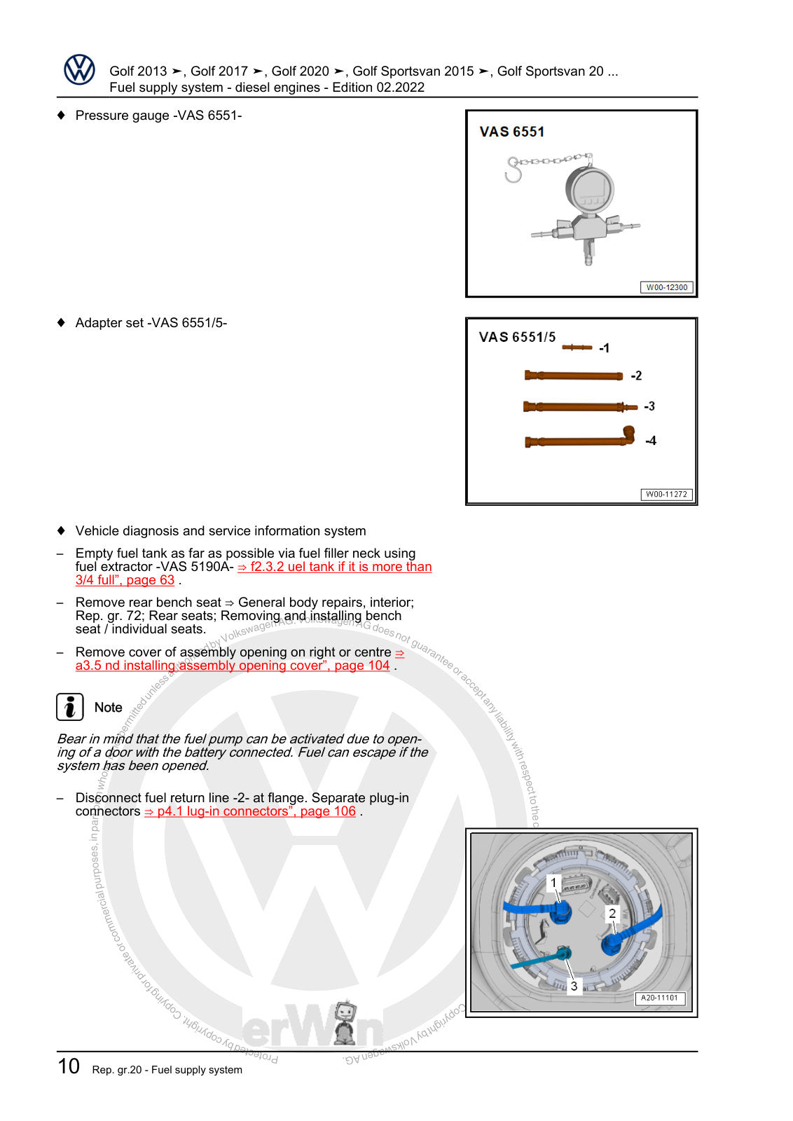 Workshop manual sample — interior (page 14)