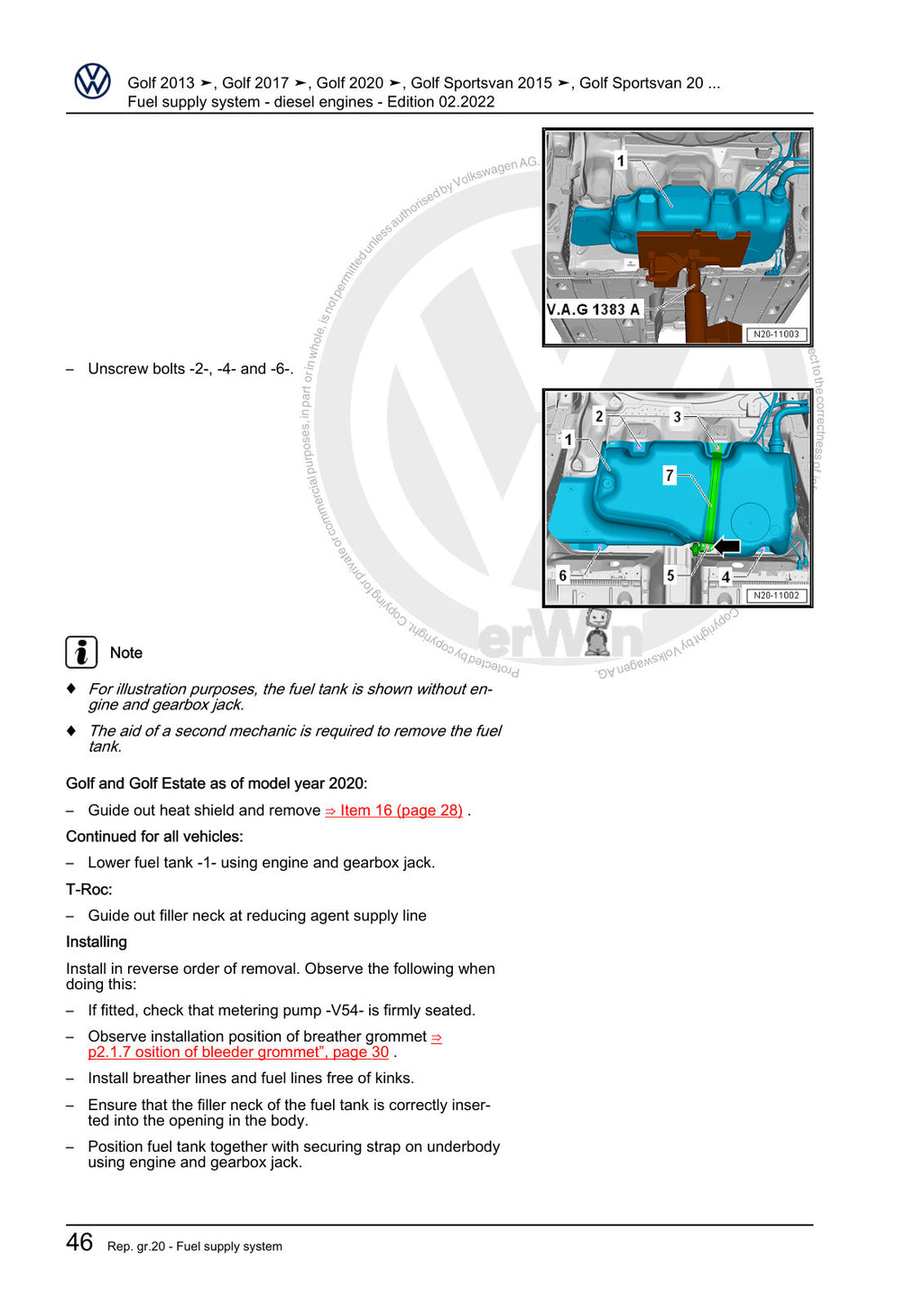 Workshop manual sample — interior (page 50)