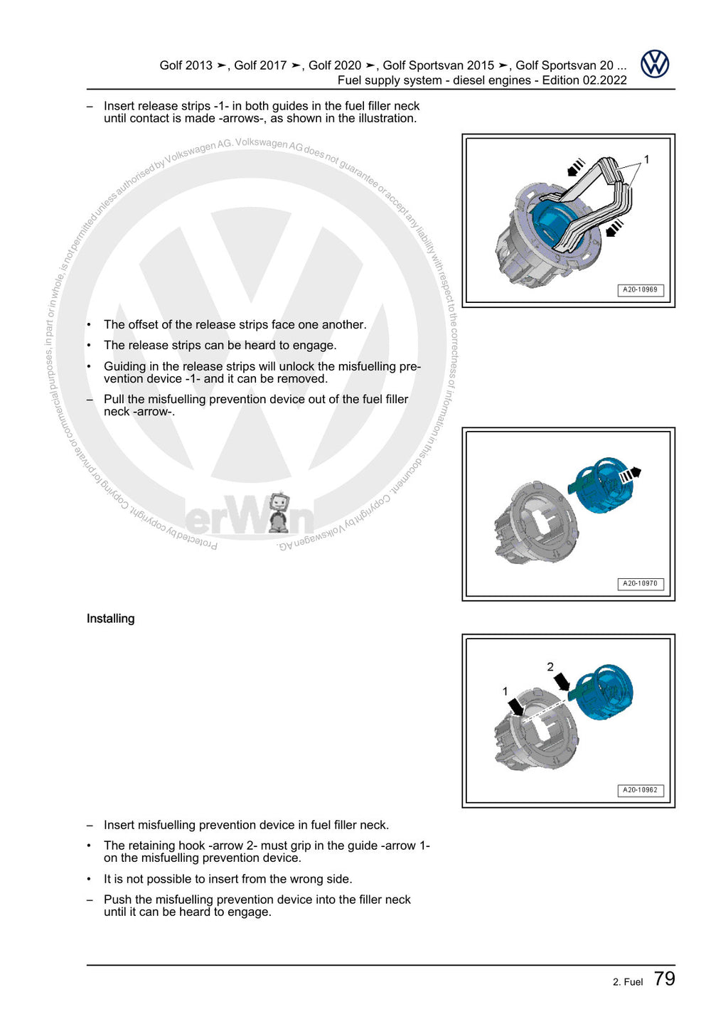 Workshop manual sample — interior (page 83)