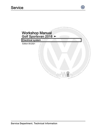 Workshop manual sample — cover (page 1)