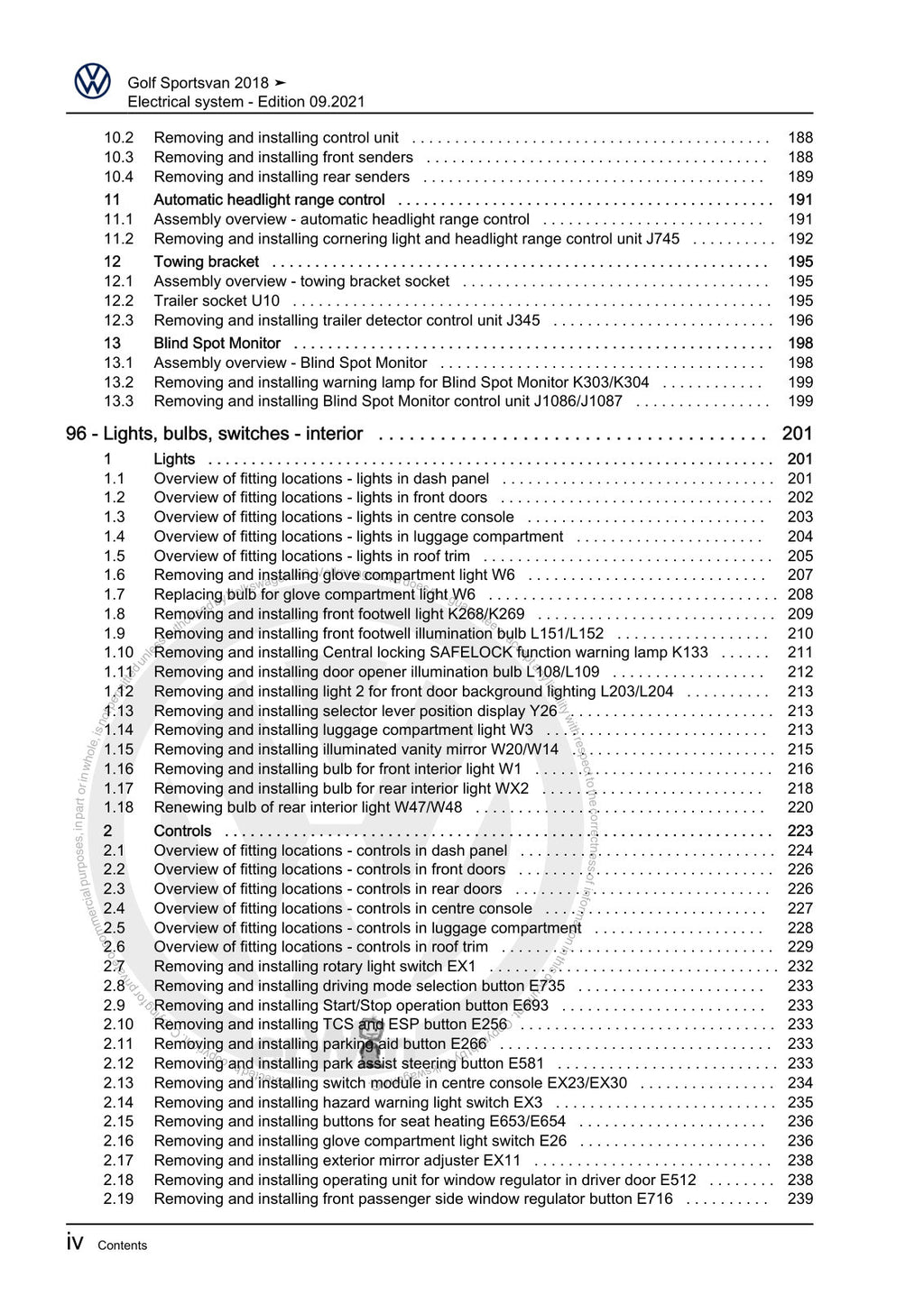 Workshop manual sample — interior (page 6)