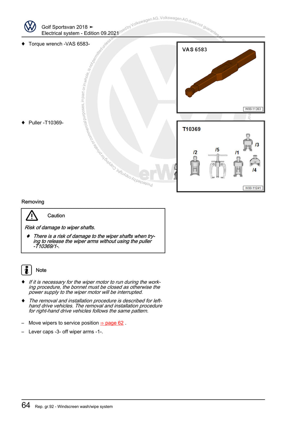 Workshop manual sample — interior (page 72)
