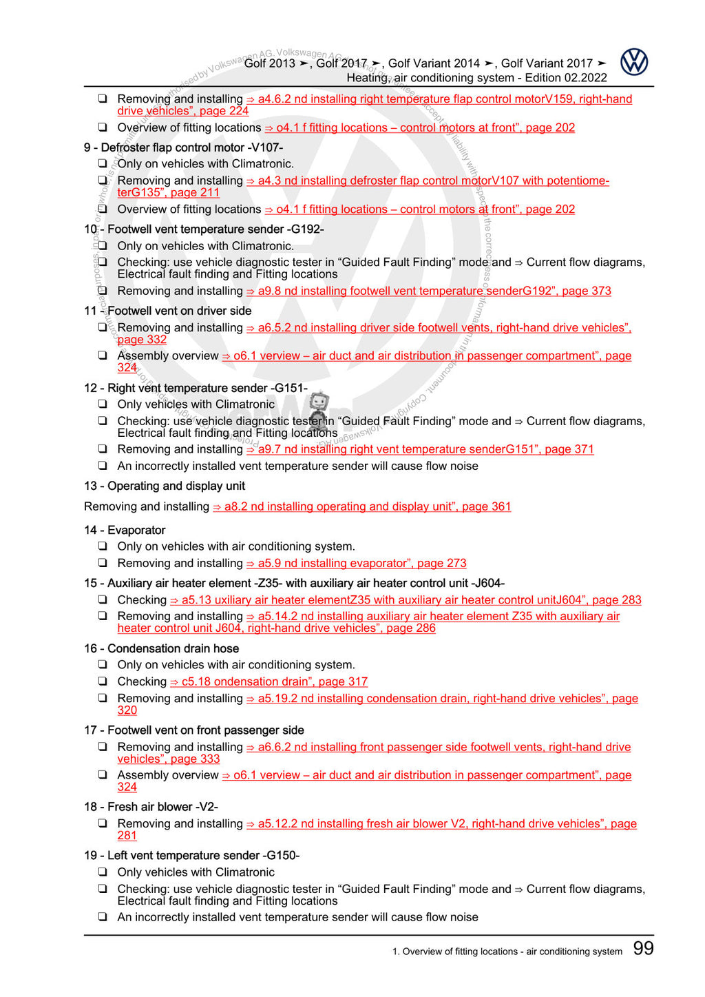 Workshop manual sample — interior (page 105)