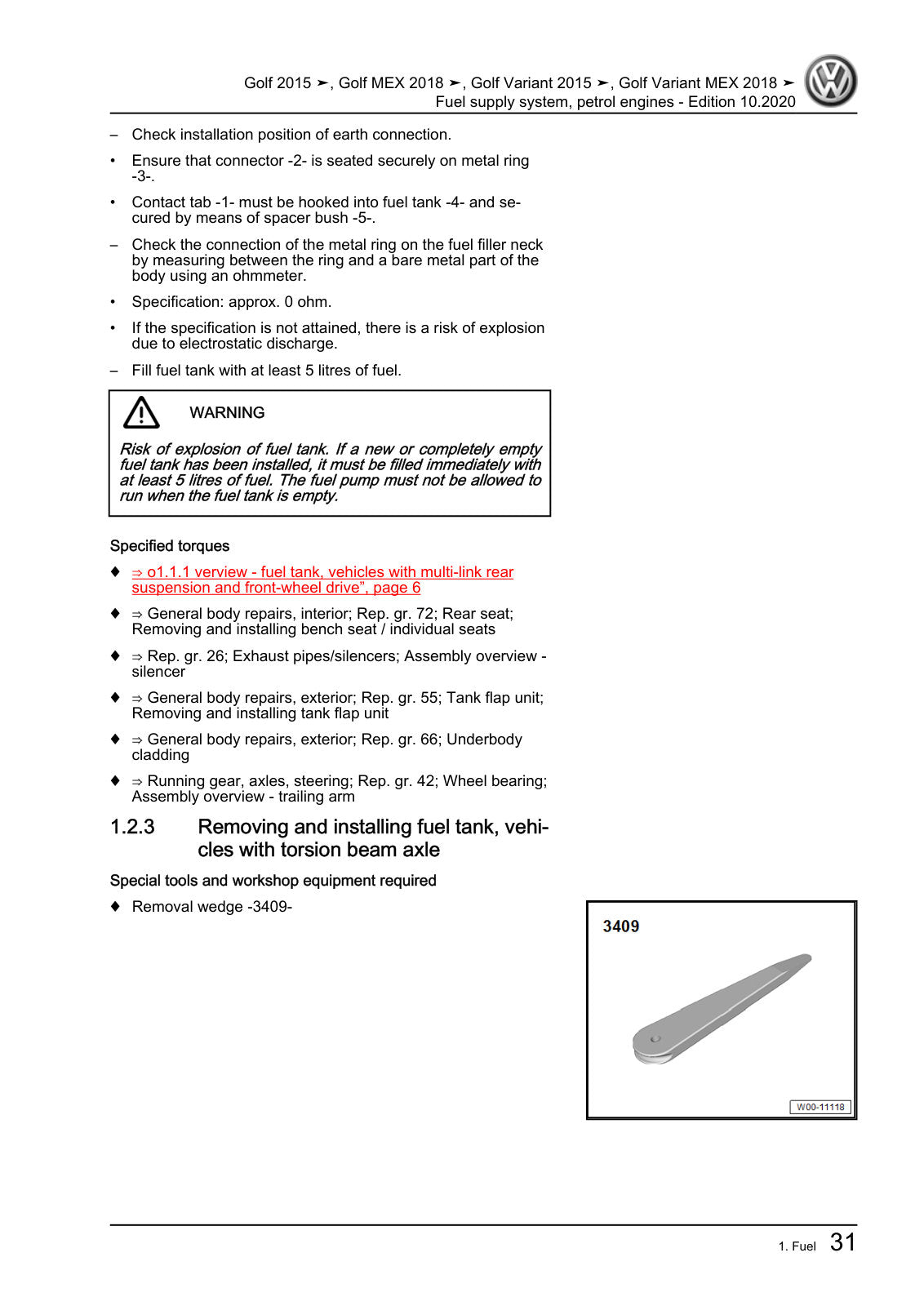 Workshop manual sample — interior (page 35)