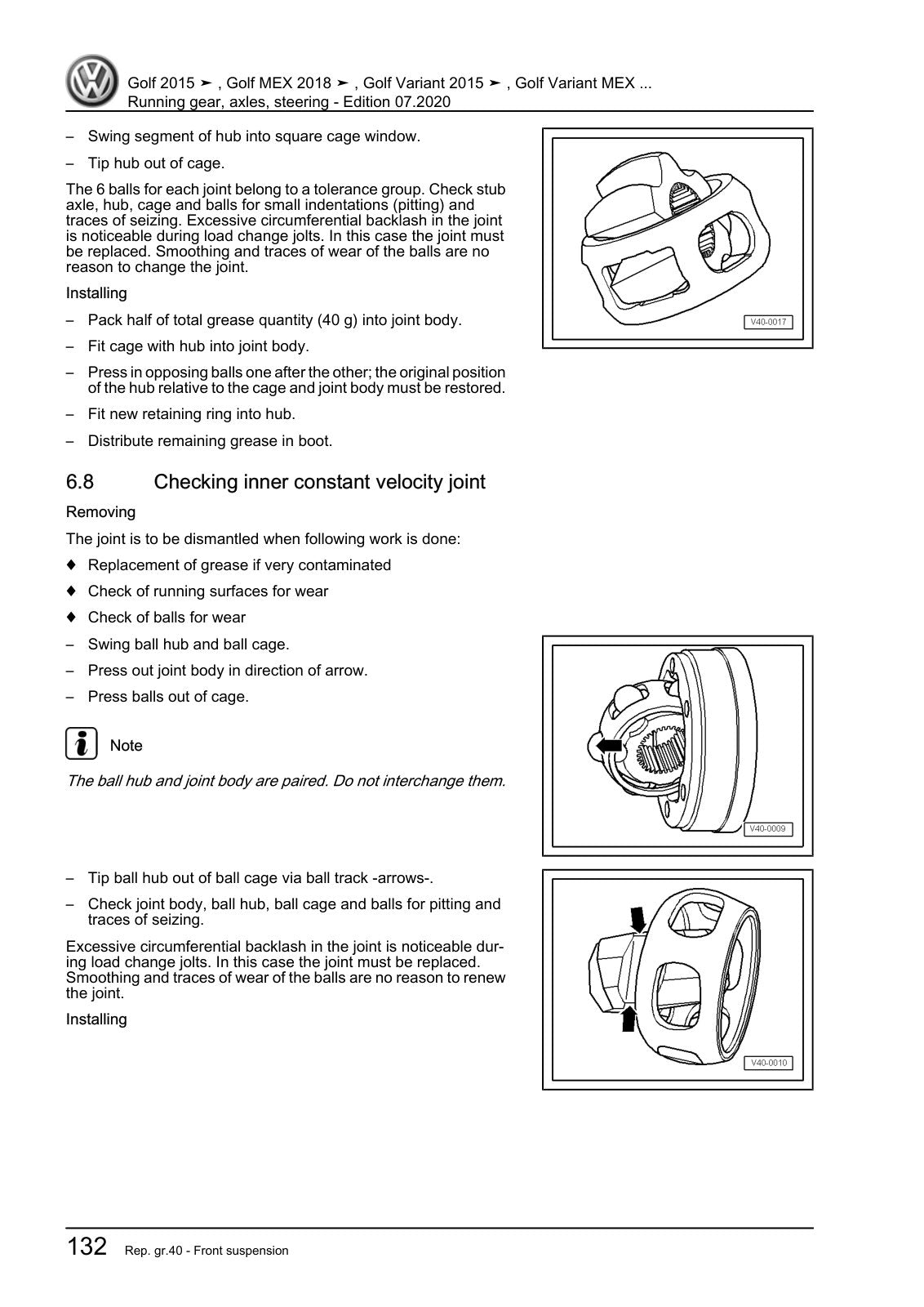 Workshop manual sample — interior (page 138)